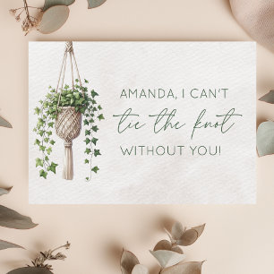 Cartão De Notas Proposta de Bridesmaid de Plantas Botânicas Person