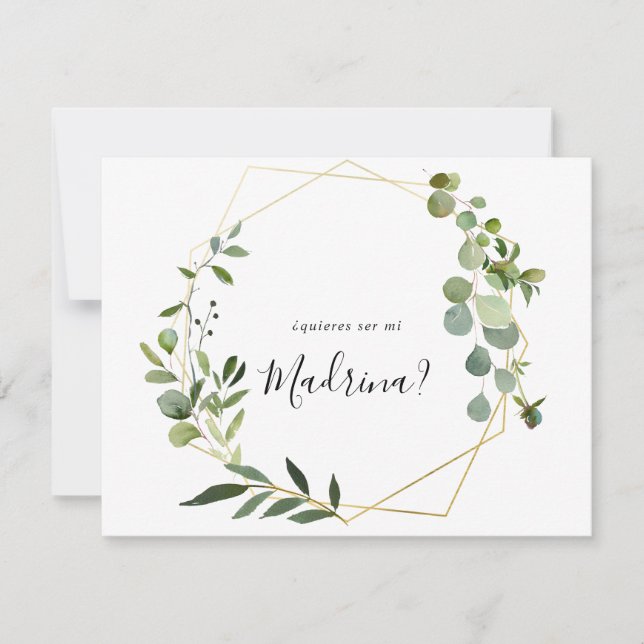 Cartão De Notas Proposta Geométrica Tropical Espanhola de Bridesma (Frente)