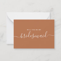 Proposta Minimalista de Terracotta Bridesmaid