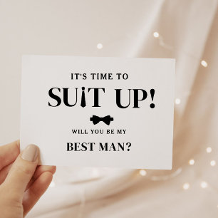 Cartão De Notas Proposta moderna de Padrinho de casamento minimali