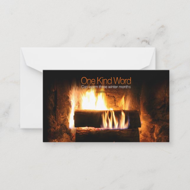 Cartão De Notas Proverbo Inspiracional Japonês "gentileza" (Frente)