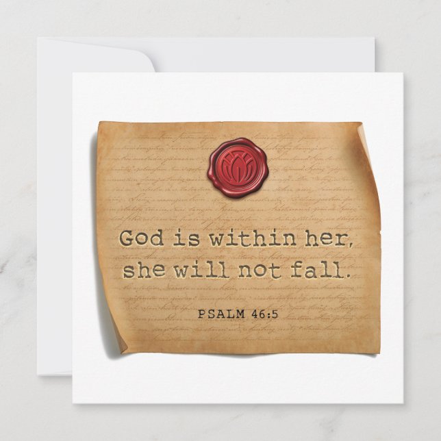 Cartão De Notas PSALM 46:5 - Personalized Notecard (Frente)