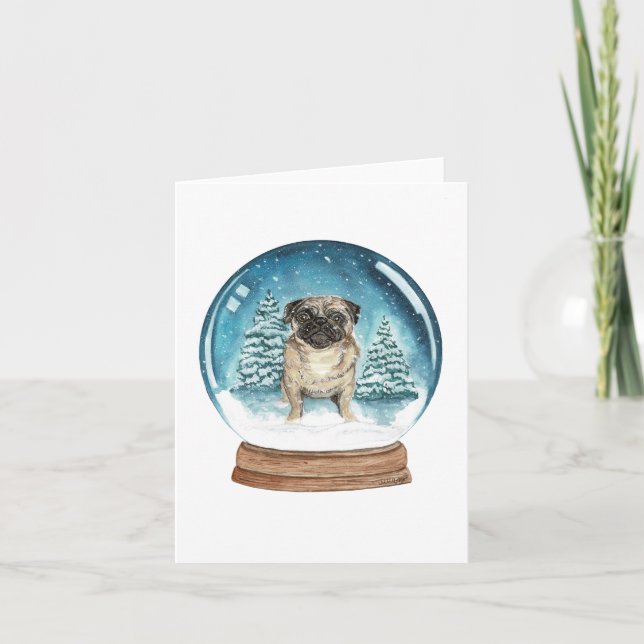 Cartão De Notas Pug Notecard (Frente)