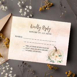 Cartão De Notas Pumpkin outono florais blusa resposta de casamento