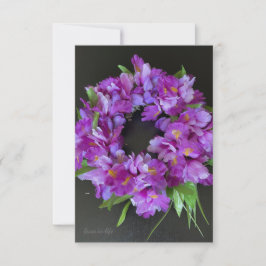 Cartão De Notas Purple Iris Wreath