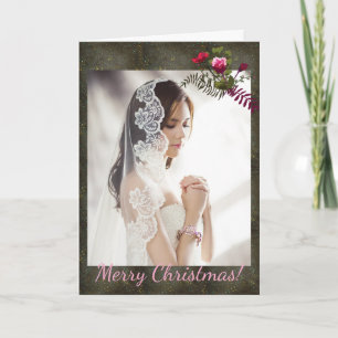Cartão De Notas Quadro de Natal Dourado Silver Stars Sky Foto