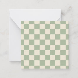 Cartão De Notas Quadro de Verificação Branco Verde e Desligado