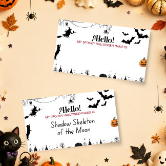 Cartão De Notas Qual é o Seu Nome Assustador de Halloween? | Cartã