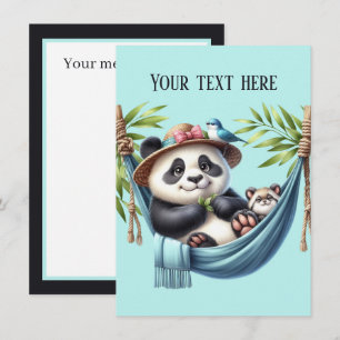 Cartão De Notas Qualquer Mamãe para propósito Bebê panda urso adic