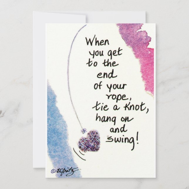 Cartão De Notas Quando chegar ao final... dizendo nota de pintura  (Frente)