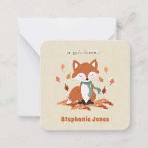 Cartão De Notas Queda Fox Woodland Aniversário
