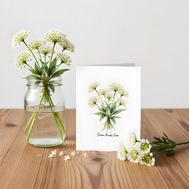 Cartão De Notas Queen Anne's Lace Floral Blank Note Card