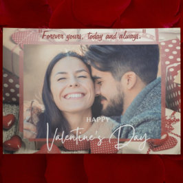 Cartão De Notas Querido Amor Rosa e Branco Foto Personalizada 