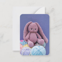 Cartão De Notas Quiet Crochet Bunny – Pastel Yarn Mood