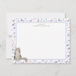 Cartão De Notas Ragamuffin Cat Personalizado Papel de Carta