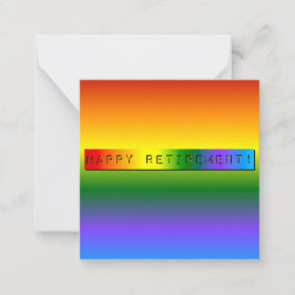 Cartão De Notas Rainbow Happy Retirement!