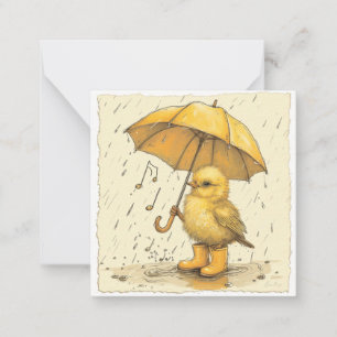 Cartão De Notas Raindrop Rhythm: Música de Pintinho para o seu cor