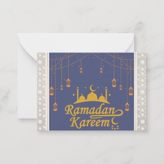 Cartão De Notas Ramadan Kareem (Frente)