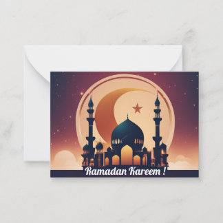 Cartão De Notas Ramadan Kareem!