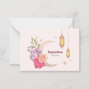 Cartão De Notas Ramadan Kareem Watercolor