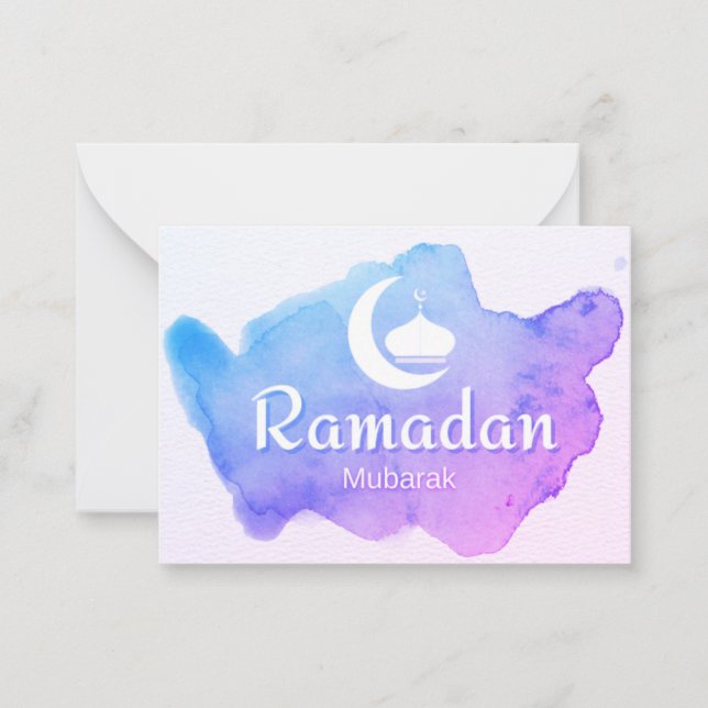 Cartão De Notas Ramadan Mubarak (Frente)