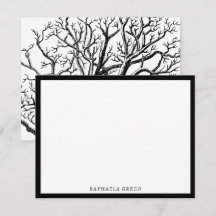 Ramificações de Árvore Abstrato de Preto e Branco 
