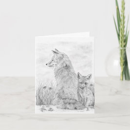 Cartão De Notas Raposa e Kit