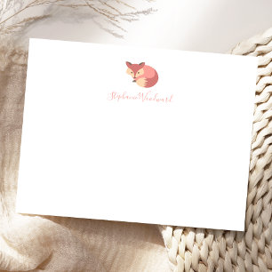 Cartão De Notas Raposa-Florestal Personalizada