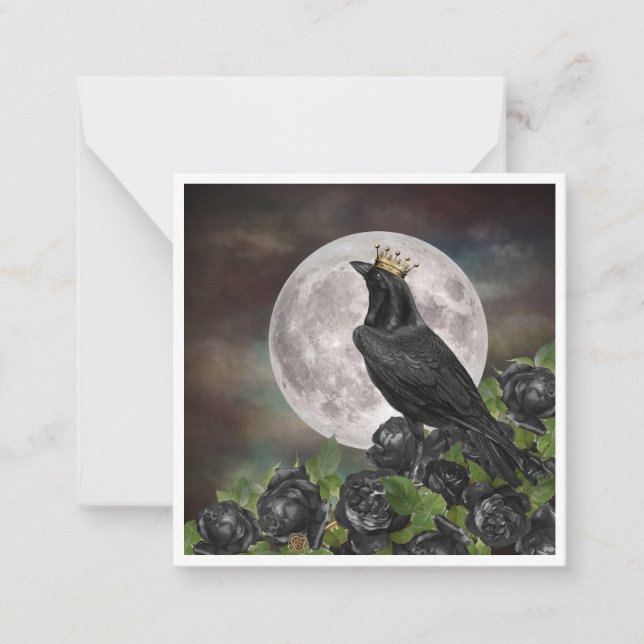 Cartão De Notas Raven Moon Notecard (Frente)