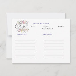 Cartão De Notas Receita de Chá de panela de Flor Selvagem Floral