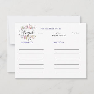 Cartão De Notas Receita de Chá de panela de Flor Selvagem Floral