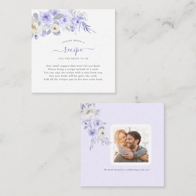 Cartão De Notas Receptáculo de DIY de Rosas Roxos ArtsApp Watercol (Frente/Verso)