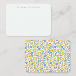 Cartão De Notas Receptáculo de presentes de nome personalizado flo