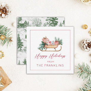 Cartão De Notas Receptáculo de presentes personalizado de Natal