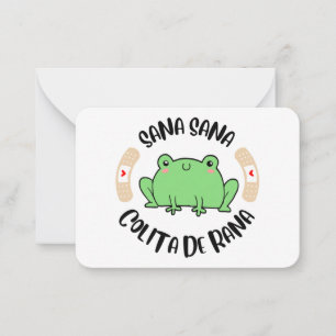 Cartão De Notas Receptáculos Sana Colita de Rana Gift