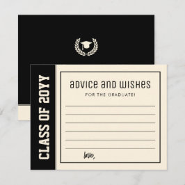 Cartão De Notas Recomendações e Desejos para Graduação em Negrito 