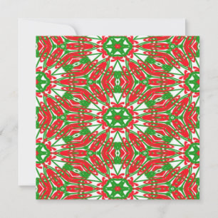 Cartão De Notas Red, White e Green Kaleidoscópios