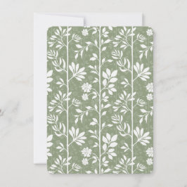 Cartão De Notas Refined Botanic Climbing Vines Green Illustration