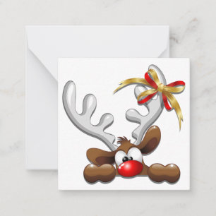 Cartão De Notas Reindeer Enzergou Caráter de Natal Engraçado