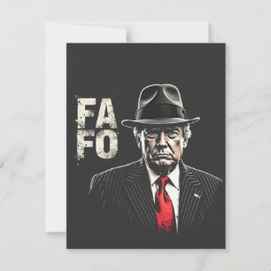 Cartão De Notas Retro-americano Donald Trump FAFO USA Flag Patriot