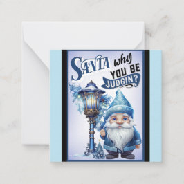Cartão De Notas Retrô Fofo Natal Azul