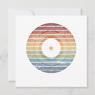 Cartão De Notas Retro Vintage Vinyl 80s 90s Music Party Disco Gift