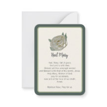 "Rezei por Você Hoje" Ave Mary Notecard