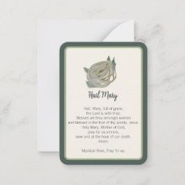 Cartão De Notas "Rezei por Você Hoje" Ave Mary Notecard