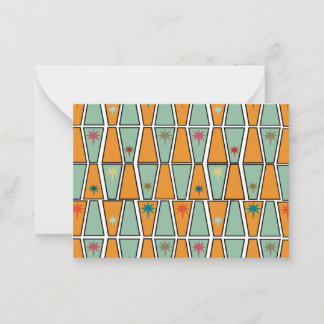 Cartão De Notas Rhombuses with Starbursts 