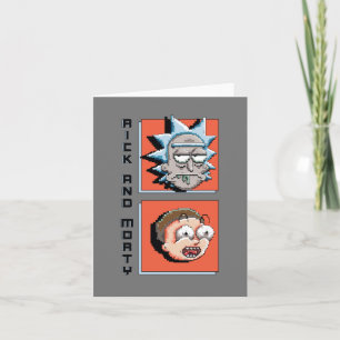 Cartão De Notas Rick Pixelverse e gráfico do painel Morty