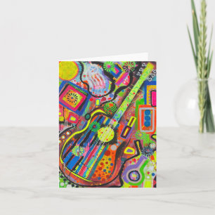 Cartão De Notas ROCK na placa de nota de Vazio dos EUA