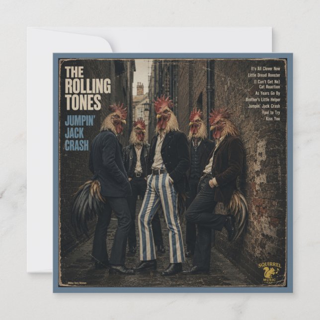 Cartão De Notas Rolling Tones: uma Paródia (Frente)
