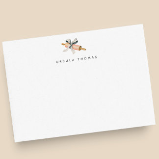 Cartão De Notas Rolo de Massa Personalizado da Padeira & Laço