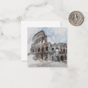Cartão De Notas Roma Itália Colosseum Viagem Art Vintage